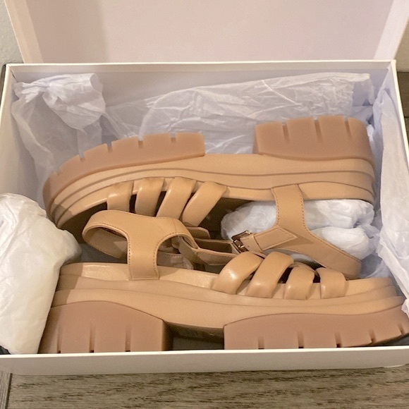 NIB [ASH] Sirena Fisherman Woven Platform Buckle Sandals Women’s Sz 41 / US 10.5 - Picture 7 of 13